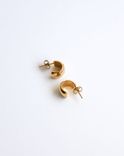 Lunette Earrings in gold