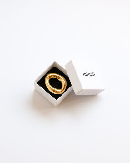 Halo Ring in gold