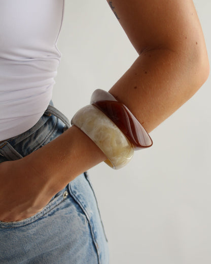 Cream Bangle Bracelet