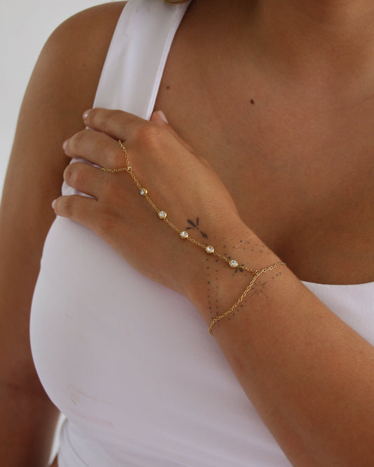 Nova Handchain in gold