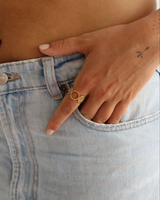 Bubble Ring in gold