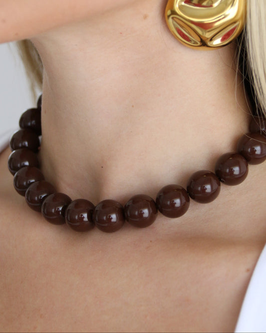 Cocoa Beaded Necklace