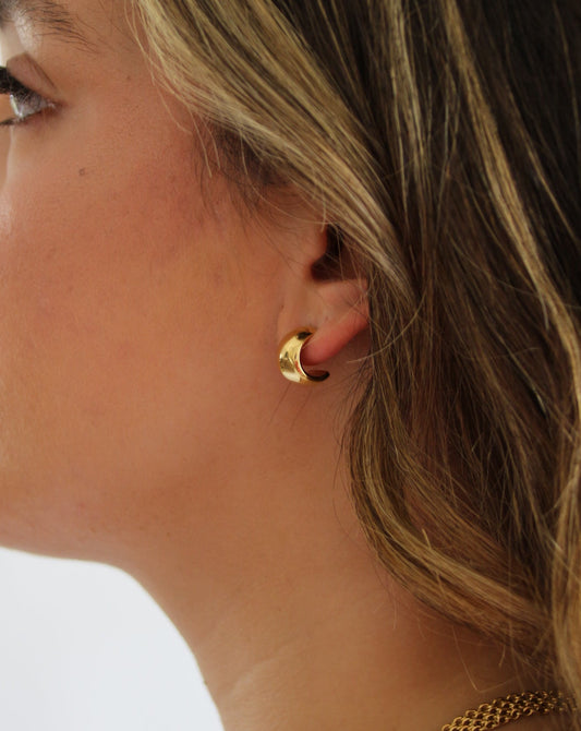 Lunette Earrings in gold