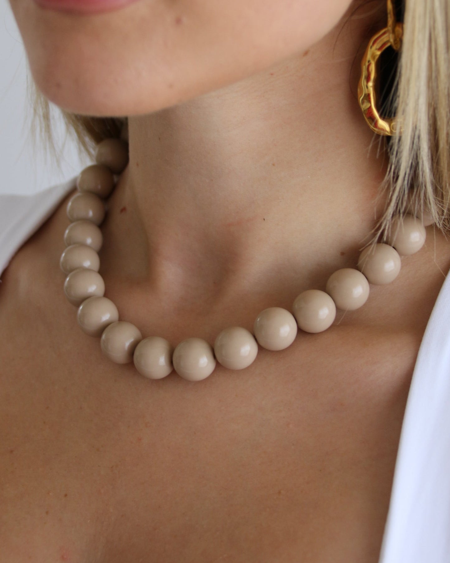 Latte Beaded Necklace