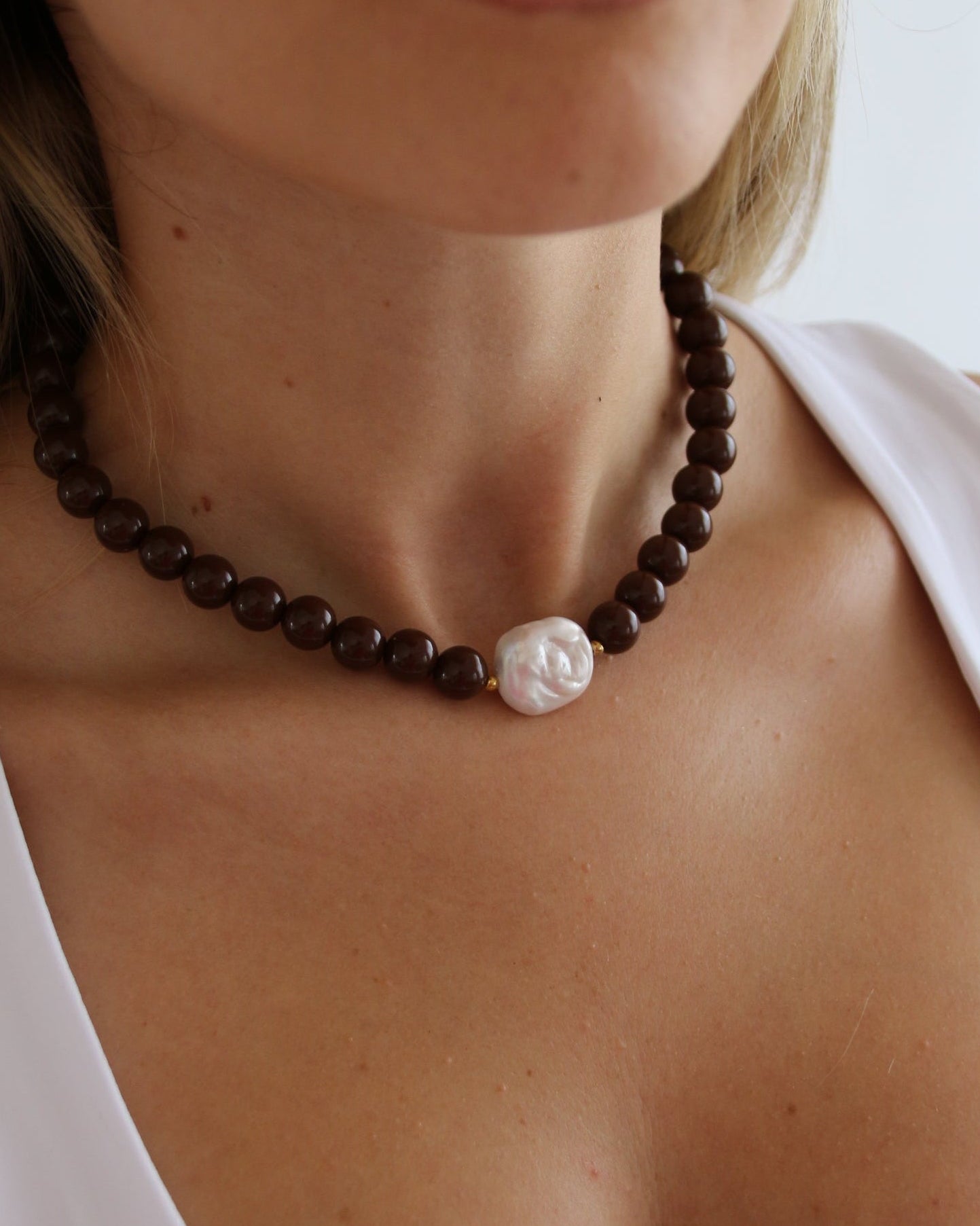Orya Necklace in brown