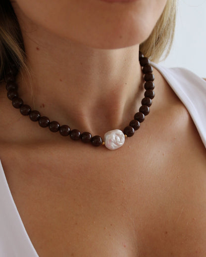 Orya Necklace in brown
