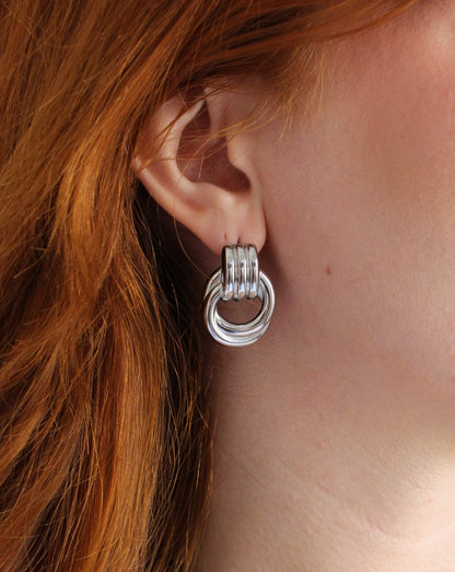 Knot Earrings in silver