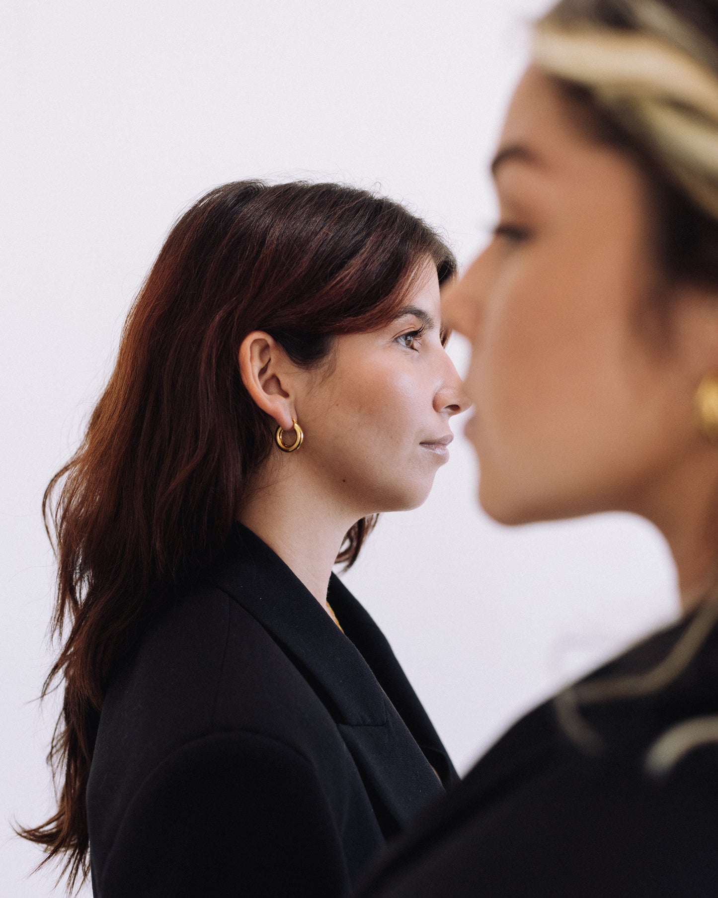 Jade Earrings in gold