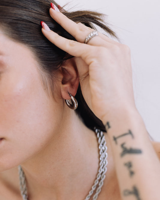 Jade Earrings in silver